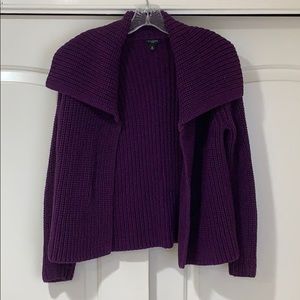 Talbots NWOT Purple Open Cardigan